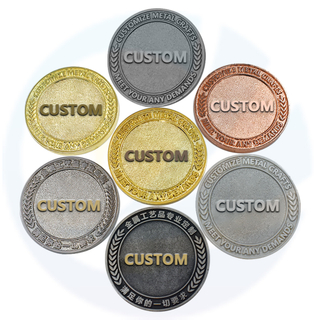 Nieuwe aangepaste ronde Copper Zink Alloy Blank Gold Metal Game Stamping Challenge Coin voor gravure tokens