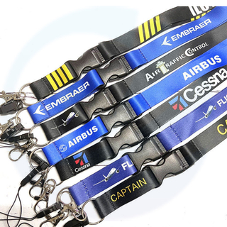 Aangepast logo geprinte duurzame luchtvaartmaatschappij Airbus nekband Aviation Airplane Airlines VAE Emirates Lanyard