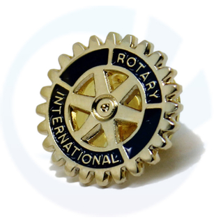 Aangepaste metaal Groothandel Internationale Drehs Tift Soft Email Rotary Club Badge Pin