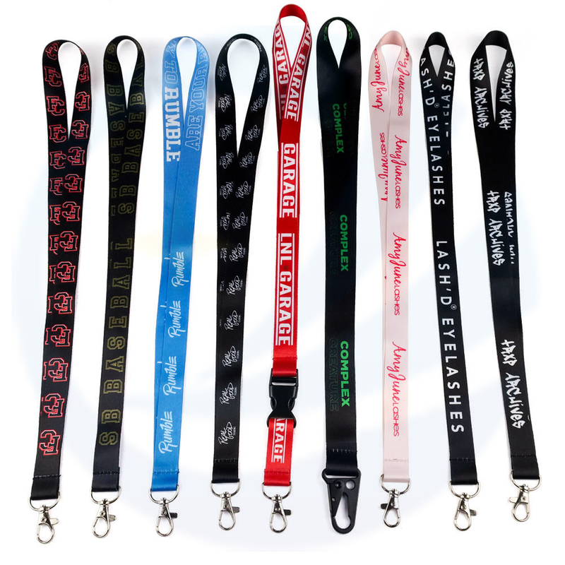 Aangepaste promotionele scherm Gedrukte nek Lanyards Afdrukken aangepast logo sublimatie polyester anime lanyard met logo custom