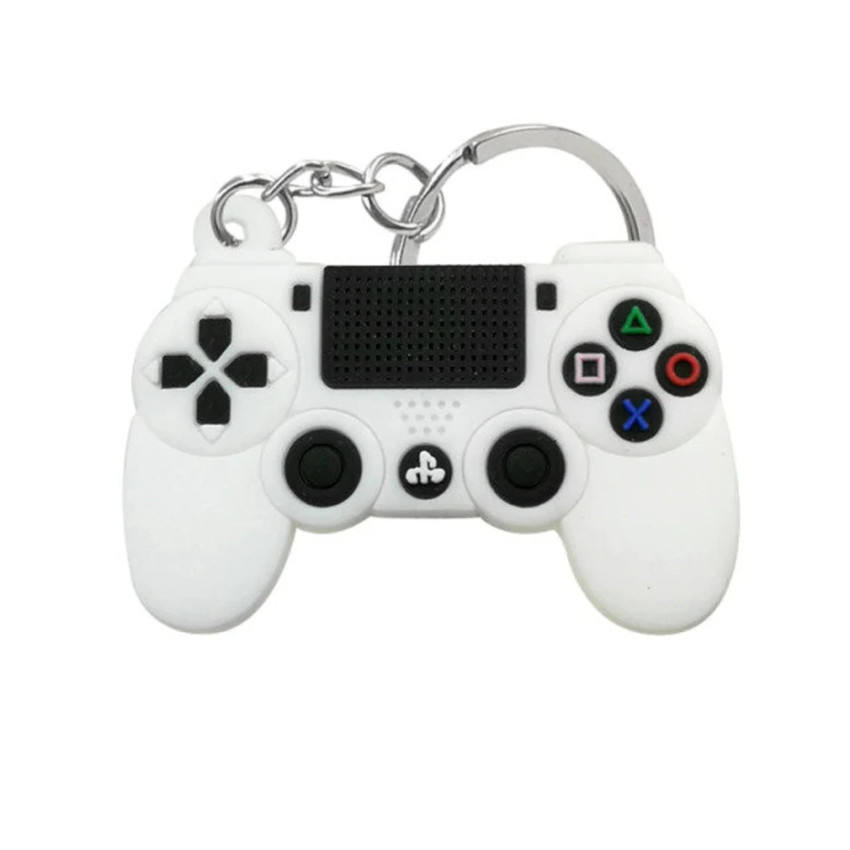 Groothandelspelmachine Keyring PVC Keychain Soft Silicone Rubber Gamepad Keychain