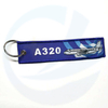 Aangepaste Airbus Keyring A320 Embroidery Keychain Key Tag Polyester Borduurwerk Keychain