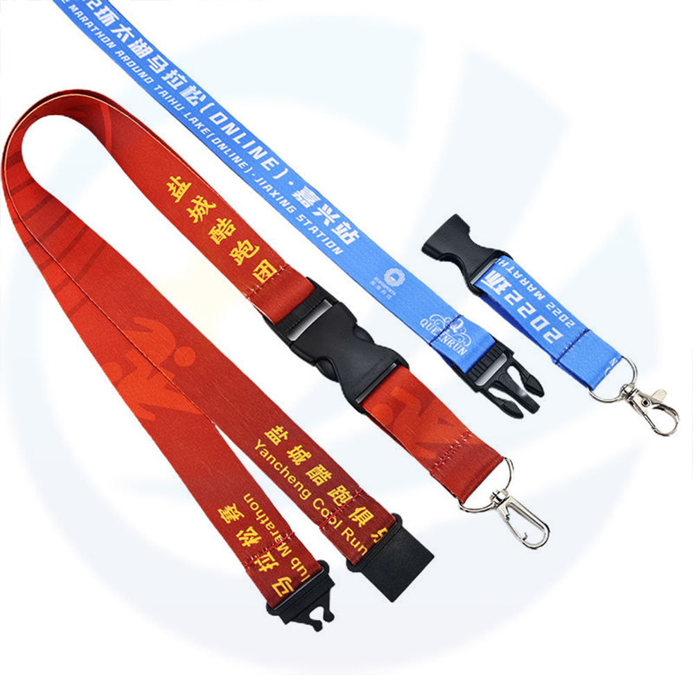 Fabrikant Custom Promotional Lanyard met neksublimatie Printing Polyester lanyards voor ID -kaartbadge