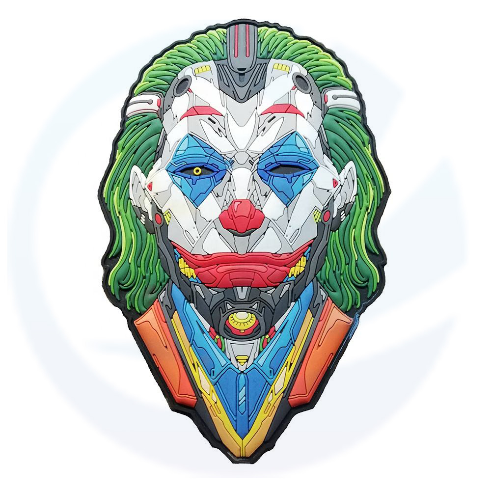 Aangepast merk Logo PVC Silicone Rubber Patches met haak- en lusbacking