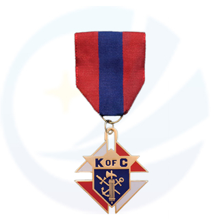 Aangepaste zinklegering Filippijnse Mason Out Knights of Columbus Badge Medal 