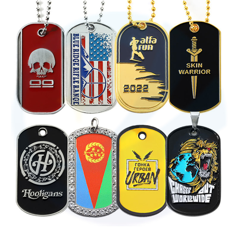 Street Cool Mens Dog Tag ketting gegraveerde roestvrijstalen hondentags Hangdoek Email afdrukken Naam ID 3D Custom Dog Tag voor gravure