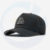 Voor mannen Custom PVC Patch 5 Paneel zwarte laser geperst geperforeerd gat snel droge honkbal gestructureerde dad caps prestatie golf hoed