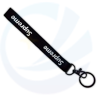 Hoogwaardige mode Aangepaste sublimatie BLANKS Korte polyester pols mini -ontwerper Keychain Lanyard voor promotie