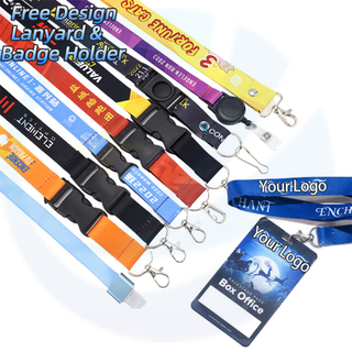 Fabrikant Custom Promotional Lanyard met neksublimatie Printing Polyester lanyards voor ID -kaartbadge