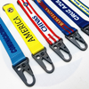 Lanyards fabrikant groothandel gepersonaliseerde sublimatie polyester aangepaste korte sleutelhanger aangepaste lanyard