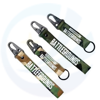 Promotionele sleutelhanger lanyards met logo aangepaste militaire camouflage geweven lanyard polyester nek lanyard telefoonhoesje voor buitensporten