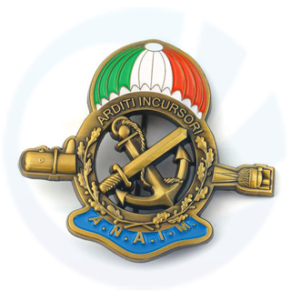 Aangepast Italië A.N.A.I.M. Associazione Nazionale Arditi Incursori Marina Navy Military Metal Badge 