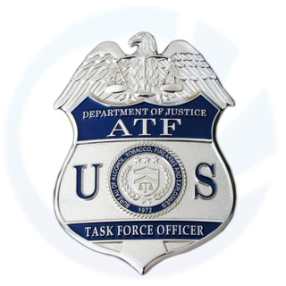 US ATF TFO Task Force officier Badge Solid Copper Replica Movie Props