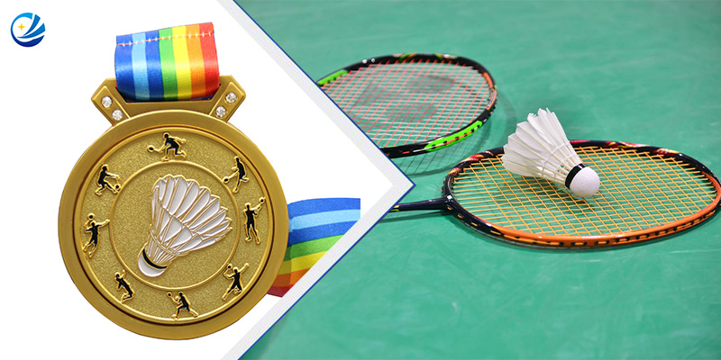 Aangepaste sportmedailles: Badminton Champions eren