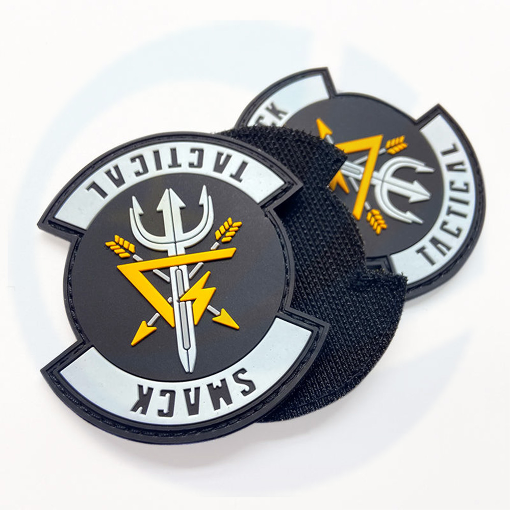 Factory Custom Velcro PVC Patches Siliconen zacht rubberen patch label 3D reliëf PVC -patch