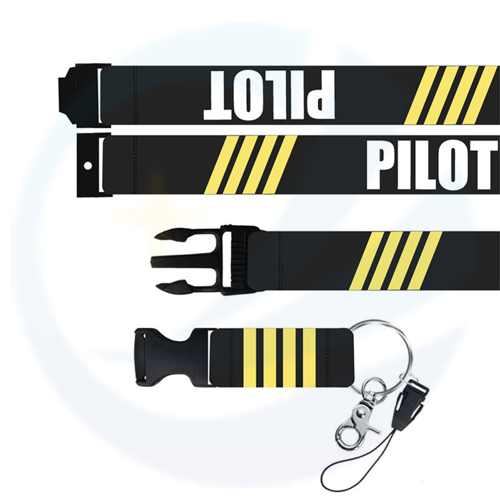 Zijden scherm lanyards voor sleutels nekband voor kaartbadge gym sleutelhanger lanyard voor piloot