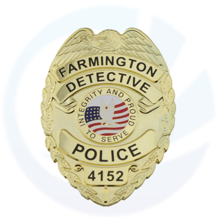 Farmington Detective Police Badge Replica Movie Props met No.4152