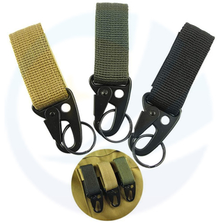 Multifunctionele nylon karabijnhaak Quickdraws sleutelhanger haak singelgespelende riem clip kit tas molle riem