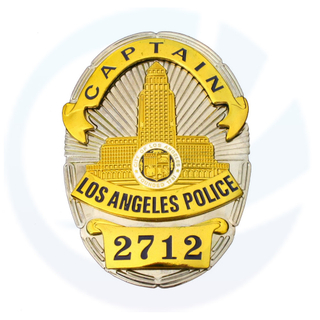 LAPD Los Angeles Captain Police Badge Replica Movie Props met nr. 2712