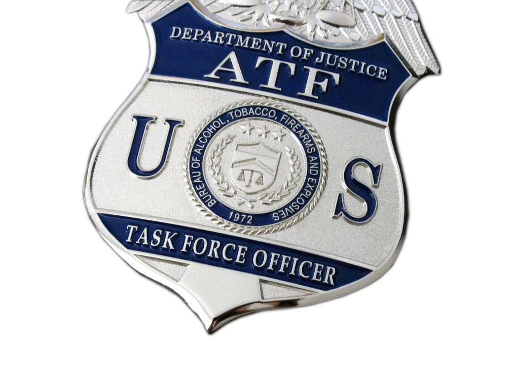 US ATF TFO Task Force officier Badge Solid Copper Replica Movie Props