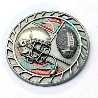 Custom Logo Metal Crafts Hoogwaardige Email 3D Design Sport Sport USA Football Rugby Challenge Coin As Souvenir