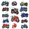 Doll hanger cartoon animatie aangepast logo cadeau motorfiets dubbelzijdige PVC Keychain