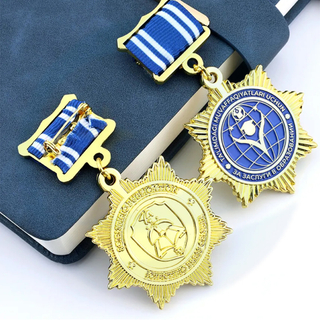 Fabrikant Custom Medalla Medallion Metal Medal Ribbon Bar Badges 3D Activity Medals en Awards Medal of Honor