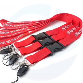 Hoogwaardige ontsnapping aangepaste zijdeschermsdruklogo Polyester Airbus Lanyards voor mobiele telefoon