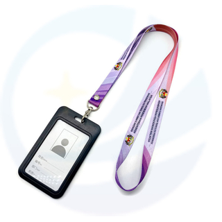 Lanyards met logo aangepaste kleurstof sublimatie polyester roze lanyards id badge houder met logo custom