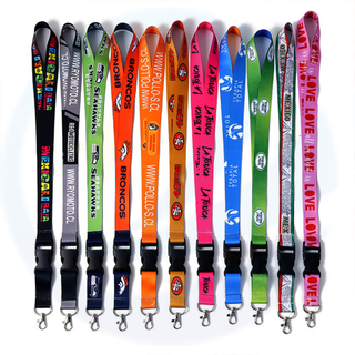 Groothandel aangepaste sublimatie afdrukken kaart badge houder polyester lanyard sleutelhanger lanyards met logo custom