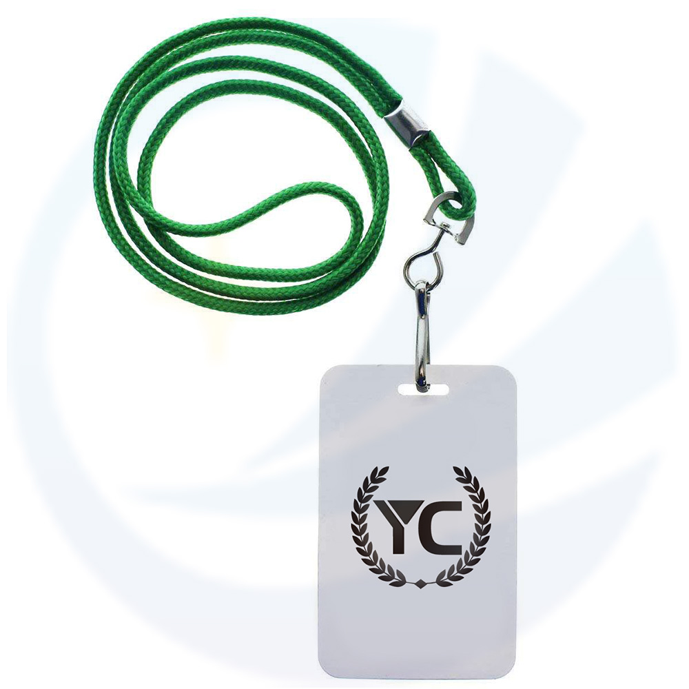 Sublimatie Soft Polyester katoen vaste kleur USB sleutelhang fluitje ID -kaart touw lanyard