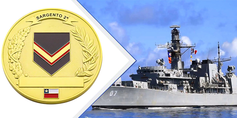 Van traditie tot eenheid: symbolische betekenissen van Chili Navy Challenge Coin Designs
