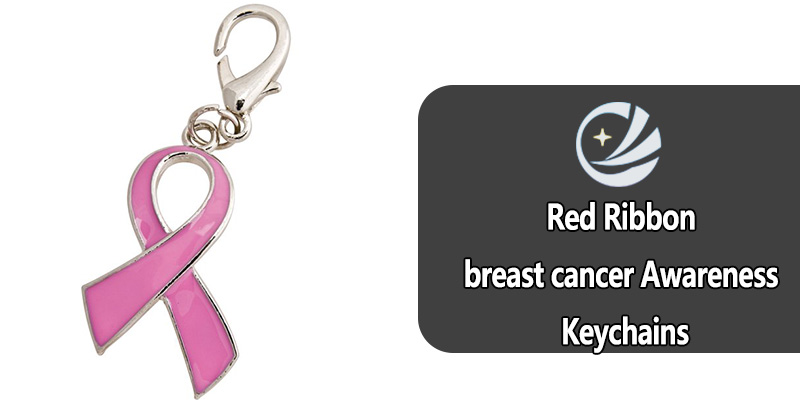 Red Ribbon Breast Cancer Awareness Keychain: Toon uw steun met stijl
