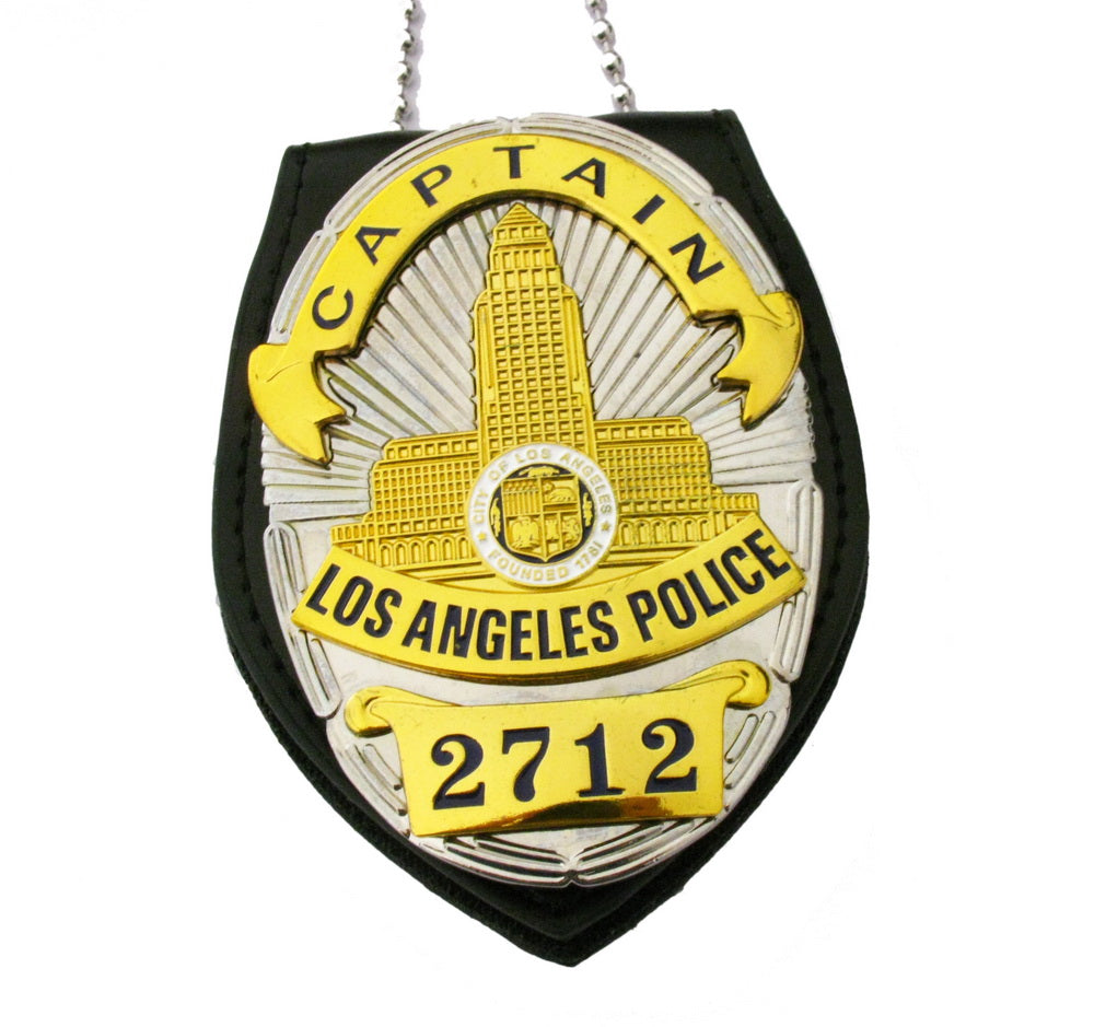 LAPD Los Angeles Captain Police Badge Replica Movie Props met nr. 2712