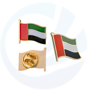 Op maat gemaakte hoogwaardige nationale VAE -vlag metalen pin -badge