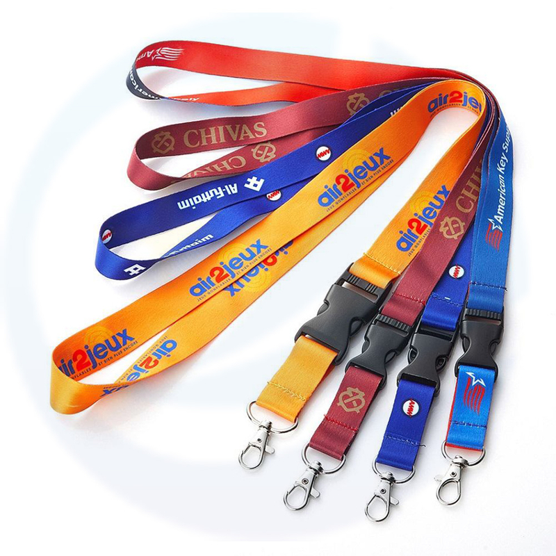 Geen minimale bestelling Aangepaste bedrukt lanyard, goedkoopste lanyard met ID -houder en kaart, pas uw eigen sleutel lanyard volledig aan