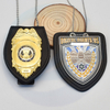 OEM Factory Prijs Beveiligingsofficier Badge Gold 3D Email Pin met lederen set