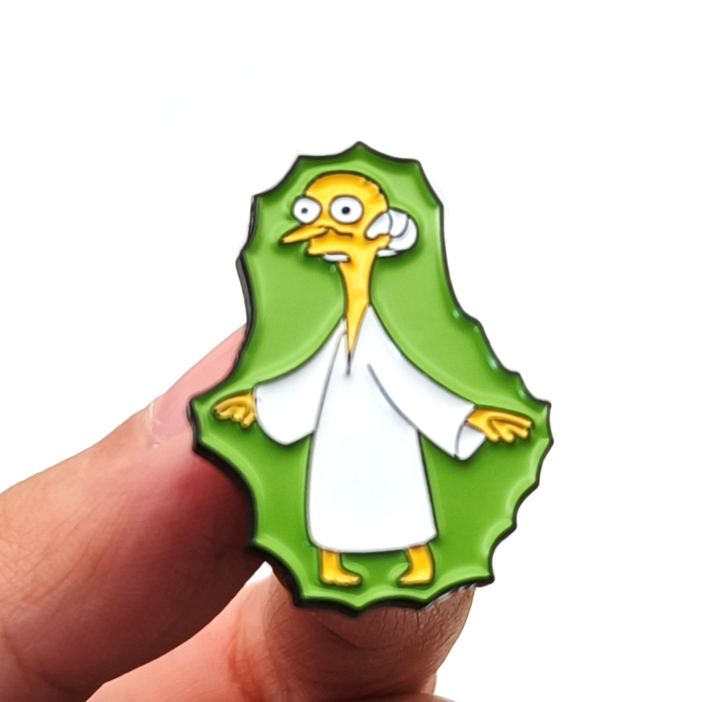 Groothandel metal anime pins karton simpsons grappige pinnen schattige glazuur anime badges