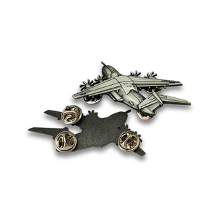 Aangepaste metalen antieke zilveren vliegtuigen badge militaire politie unifrom laple pin