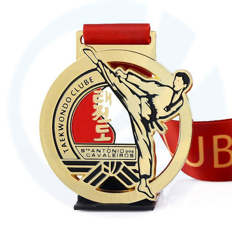 2023 China medaille aangepaste goud worstelen sport Korea metaal jiu jitsu judo karate taekwondo medaille met lint