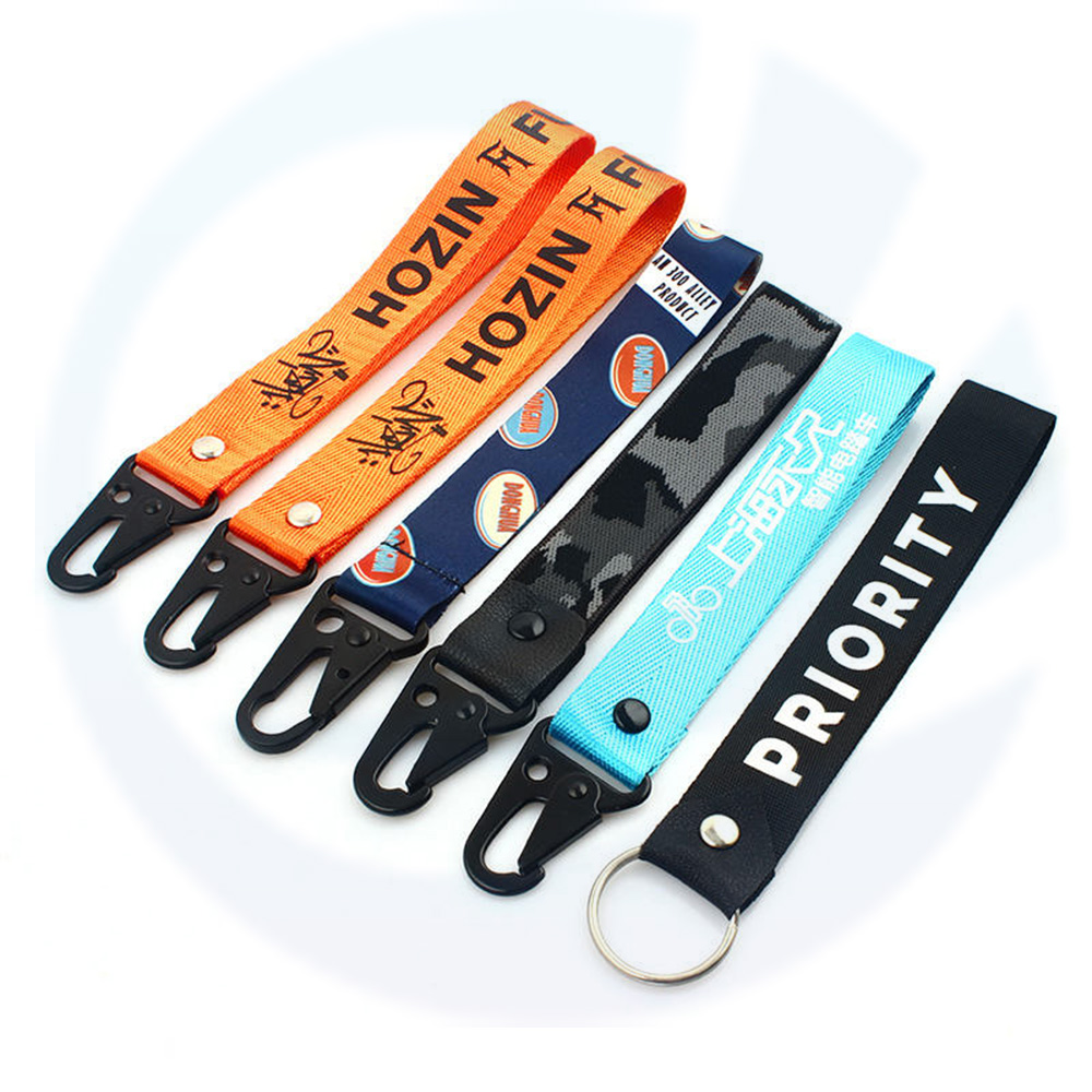 Polyester lanyards riem id houder sleutel duurzame premium kwaliteit goedkope lanyard sleutelhanging pols lanyards