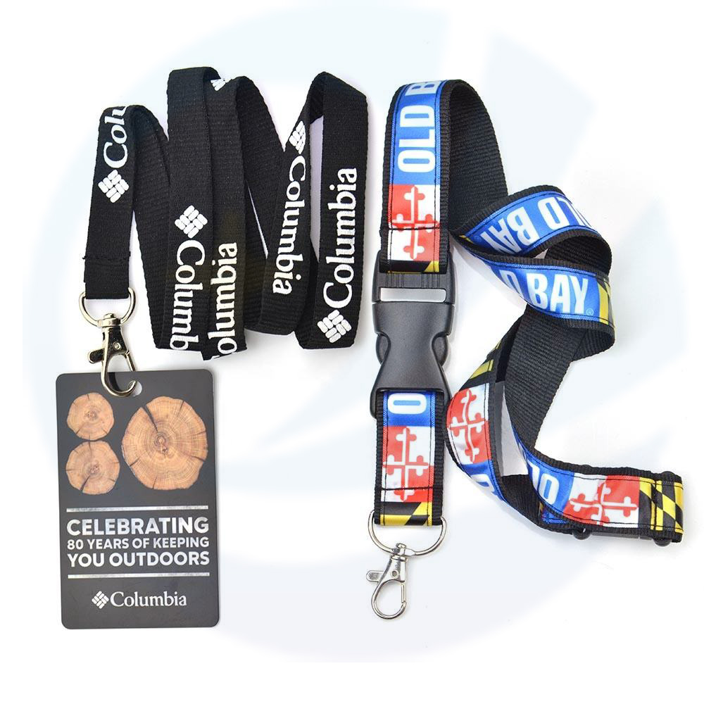 Lanyard fabrikant gratis monster promotie goedkoop op maat gemaakte polyester nek lanyard met logo