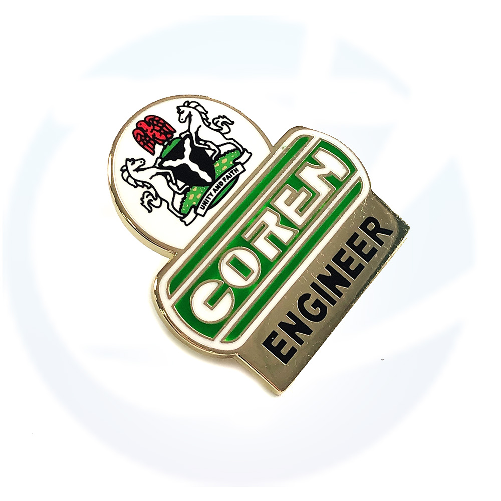 Nigeria Police Badge Gambia Officer metalen medaillesticker met glazen metalen pin -badge