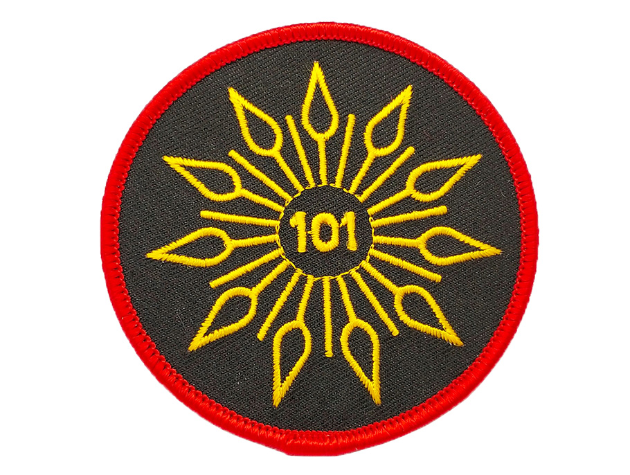 Aangepaste rode roos borduurwerkpatch