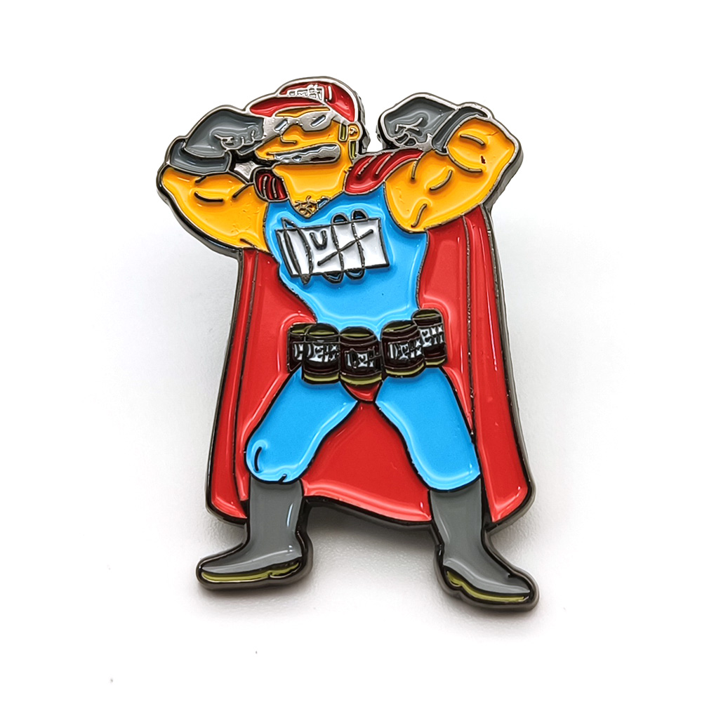 Groothandel metal anime pins karton simpsons grappige pinnen schattige glazuur anime badges