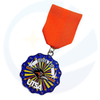 Texas gepersonaliseerd eigen ontwerp Fiesta Medallion Ketting Medallas Short Ribbon Carnival Metal Award Orden Medal of Honor Texas