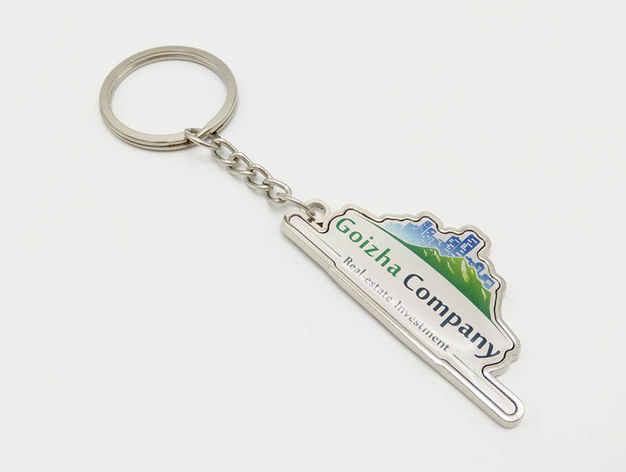 Keychain China leverancier Groothandel aangepaste vorm souvenir op maat gemaakte email ronde vormstorm metalen sleutelhanger