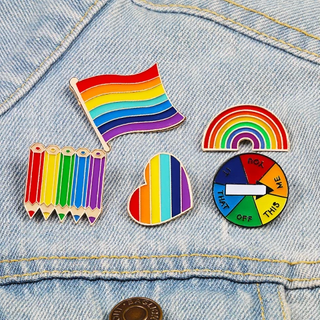 Aangepaste fabrieksprijs zachte harde vlaggen Emailbroche metalen revers Pin Rainbow Badge LGBT Gay Pride Pins