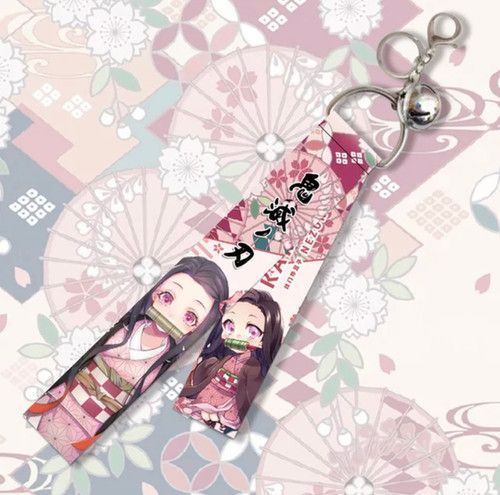 Fashion Hot Selling Anime Cartoon Polyester Telefoon Keyring Anime Demon Sublimatie Slayer Lanyard Anime Lanyard