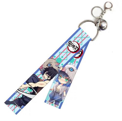 Fashion Hot Selling Anime Cartoon Polyester Telefoon Keyring Anime Demon Sublimatie Slayer Lanyard Anime Lanyard